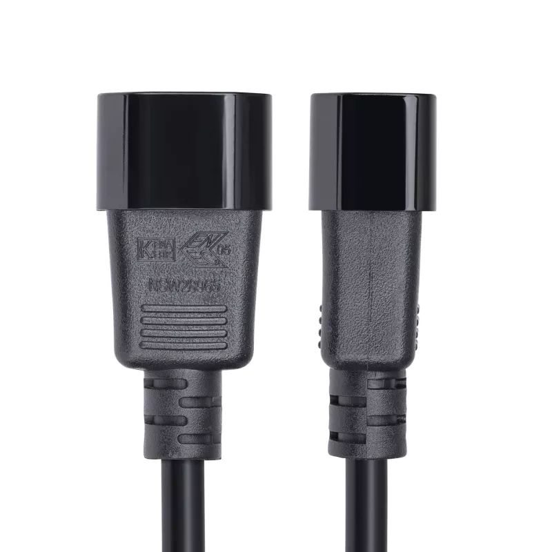 StarTech.com 4,5 m (15 pėd.) maitinimo ilgintuvas, C14 į C13 PDU maitinimo laidas, 15 A 250 V, 14 AWG, kintamosios srovės maitinimo kabelis PDU / maitinimo šaltiniui, KEMA-KEUR sertifikuotas
