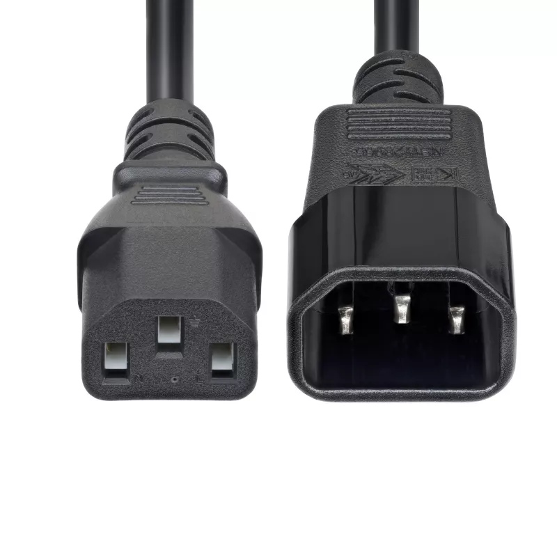 StarTech.com 4,5 m (15 pėd.) maitinimo ilgintuvas, C14 į C13 PDU maitinimo laidas, 15 A 250 V, 14 AWG, kintamosios srovės maitinimo kabelis PDU / maitinimo šaltiniui, KEMA-KEUR sertifikuotas