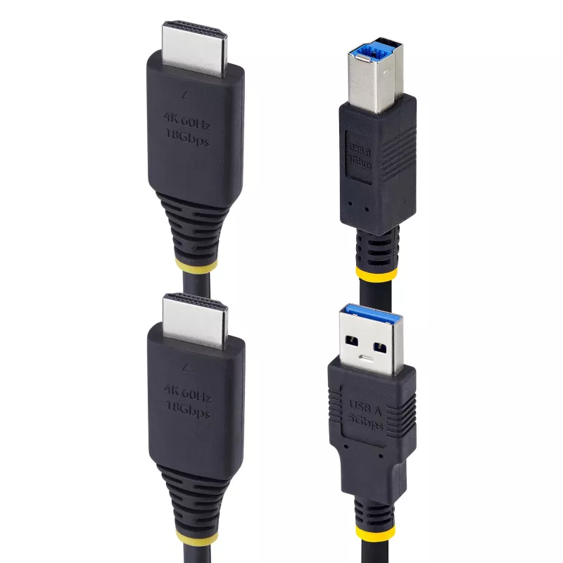 StarTech.com 10 pėdų (3 m) HDMI ir USB 5 Gbps KVM laidas, 4K 60Hz, HDMI 2.0 ir USB kombinuotas laidas KVM komutatoriams