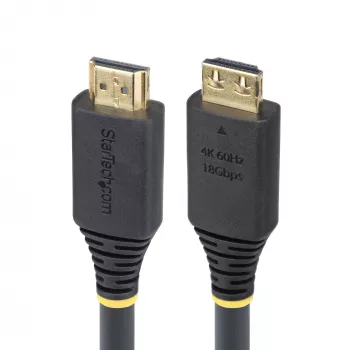 StarTech.com 20 pėdų (6,1 m) didelės spartos HDMI laidas su sugriebimo jungtimis, 4K 60Hz/1440p 144Hz, HDR10/HDCP 2.2/ARC, 18 Gbps, UHD HDMI 2.0 laidas televizoriui/monitoriui/ekranui, TPE apvalkalas