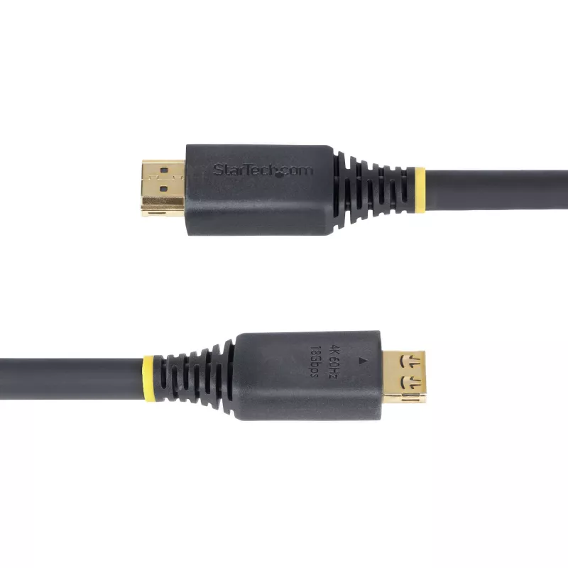 StarTech.com 20 pėdų (6,1 m) didelės spartos HDMI laidas su sugriebimo jungtimis, 4K 60Hz/1440p 144Hz, HDR10/HDCP 2.2/ARC, 18 Gbps, UHD HDMI 2.0 laidas televizoriui/monitoriui/ekranui, TPE apvalkalas
