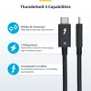 StarTech.com 2.6 pėdų (80 cm) Thunderbolt 5 kabelis, 80 Gbps/iki 120 Gbps, 240 W PD, 8K 60 Hz, sertifikuotas Thunderbolt kabelis - suderinamas su Thunderbolt 4/USB4/USB-C