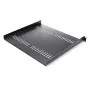 StarTech.com 1U serverio stovo lentyna – universali ventiliuojama ant stovo tvirtinama konsolinė dėkla 19 colių tinklo įrangos stovui ir spintai – tvirta plieninė – keliamoji galia 44 lb/20 kg – 16 colių gylio lentyna, juoda