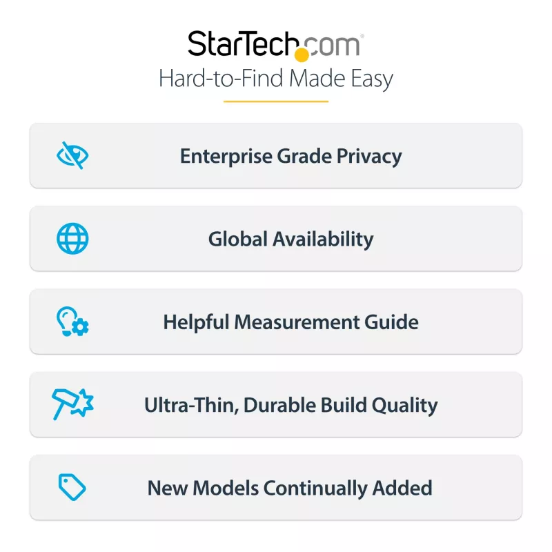 StarTech.com 4 krypčių privatumo ekranas 12,9 col. iPad Pro, 3 kartos ir naujesniems, portretui / peizažui, jautrus lietimui, +/- 30° matymo kampas, blokuoja iki 51 % mėlynos šviesos, matinis