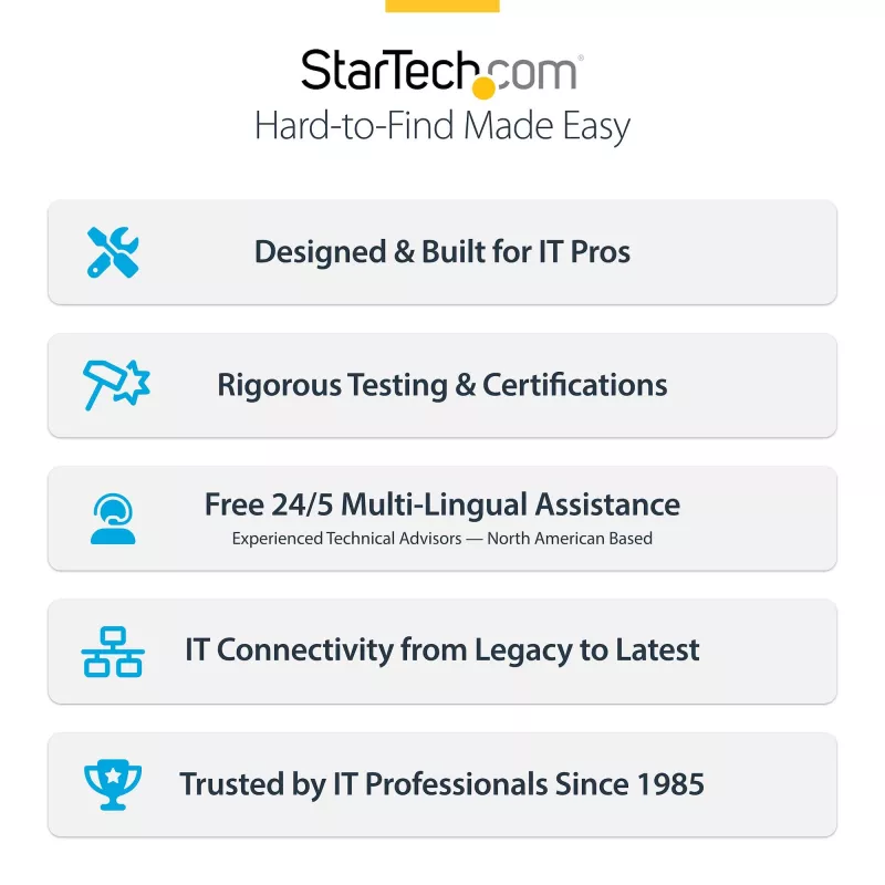 StarTech.com 4 prievadų USB Type-C PCIe kortelė, USB 3.2 10 Gbps, USB-C PCI Express išplėtimo kortelė, 4 nepriklausomi USB valdikliai, Windows/Linux/macOS, TAA atitinkanti