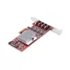 StarTech.com 4 prievadų USB Type-C PCIe kortelė, USB 3.2 10 Gbps, USB-C PCI Express išplėtimo kortelė, 4 nepriklausomi USB valdikliai, Windows/Linux/macOS, TAA atitinkanti