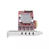 StarTech.com 4 prievadų USB Type-C PCIe kortelė, USB 3.2 10 Gbps, USB-C PCI Express išplėtimo kortelė, 4 nepriklausomi USB valdikliai, Windows/Linux/macOS, TAA atitinkanti