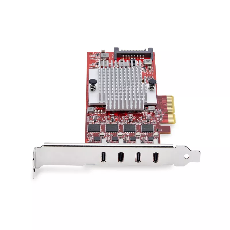 StarTech.com 4 prievadų USB Type-C PCIe kortelė, USB 3.2 10 Gbps, USB-C PCI Express išplėtimo kortelė, 4 nepriklausomi USB valdikliai, Windows/Linux/macOS, TAA atitinkanti