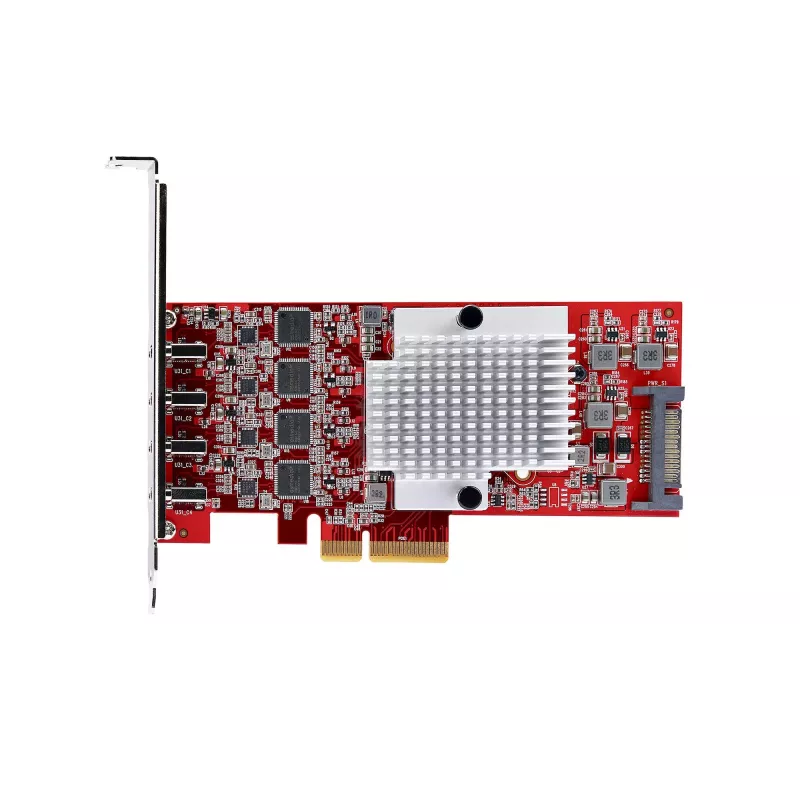 StarTech.com 4 prievadų USB Type-C PCIe kortelė, USB 3.2 10 Gbps, USB-C PCI Express išplėtimo kortelė, 4 nepriklausomi USB valdikliai, Windows/Linux/macOS, TAA atitinkanti