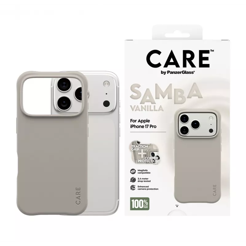 Cover PanzerGlass CARE by madingas dėklas Samba Vanilla MagSafe iPhone 17 Pro