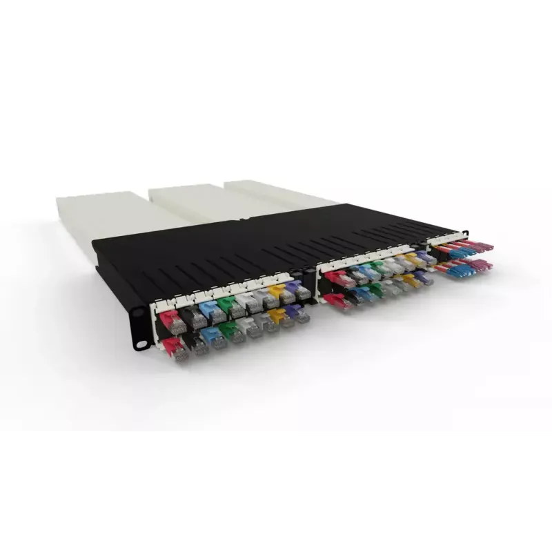 PATCHBOX .one kasetė 8RU UTP pilka 0,8 m Cat6a