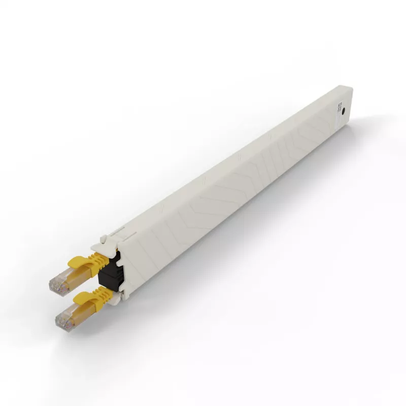 Tinklo kabelis PATCHBOX CONEX8UTPYL RJ-45 Cat6a 0,8 m geltonas