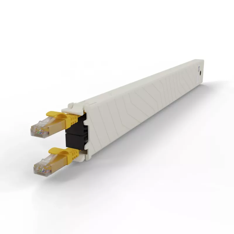 Tinklo kabelis PATCHBOX CONEX8UTPYL RJ-45 Cat6a 0,8 m geltonas