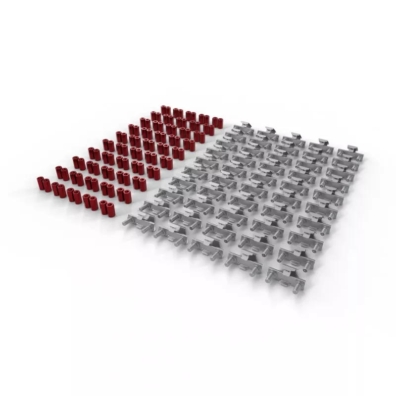 Varžtai ir veržlės PATCHBOX dvmnt50RD M6 aliuminis plienas 50 vnt.