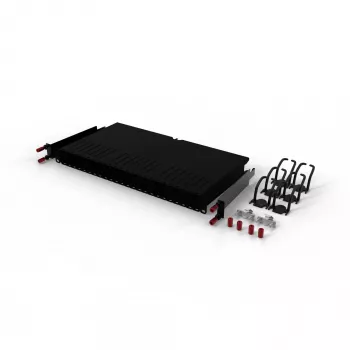 Kabelių tvarkymo panelė PATCHBOX One PONEFRAME 19 colių juoda