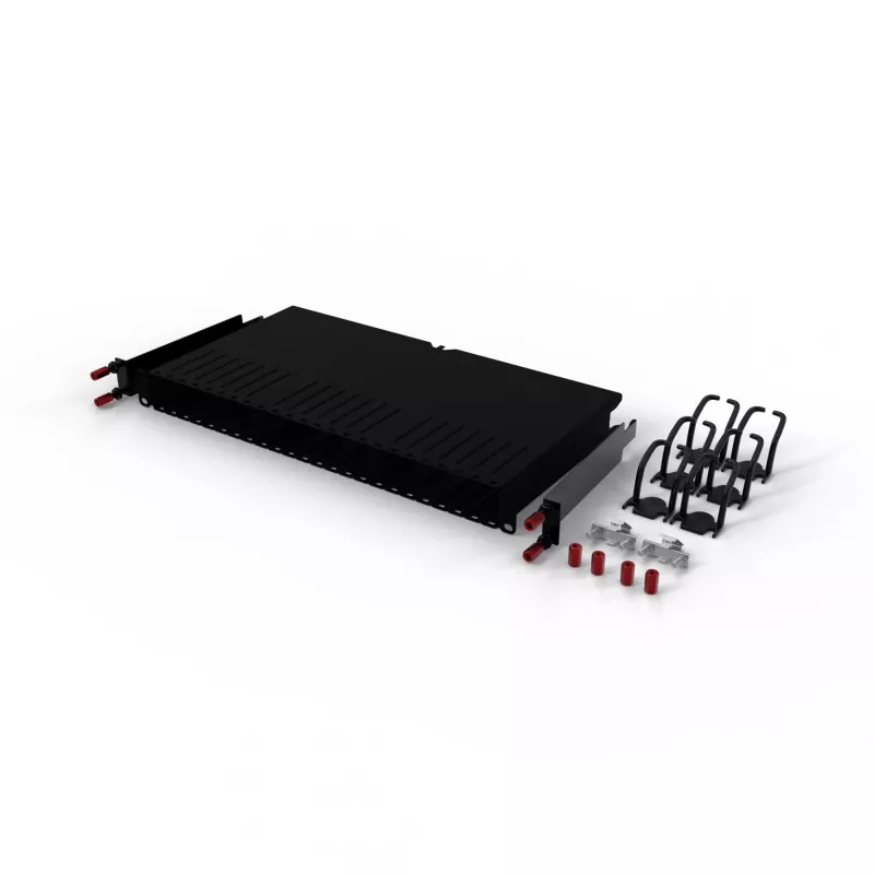 Kabelių tvarkymo panelė PATCHBOX One PONEFRAME 19 colių juoda