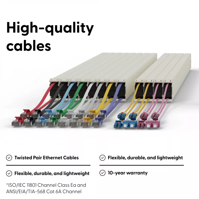 Tinklo kabelis PATCHBOX PONEX8STPBL 0,8 m Cat6a U/FTP mėlynas