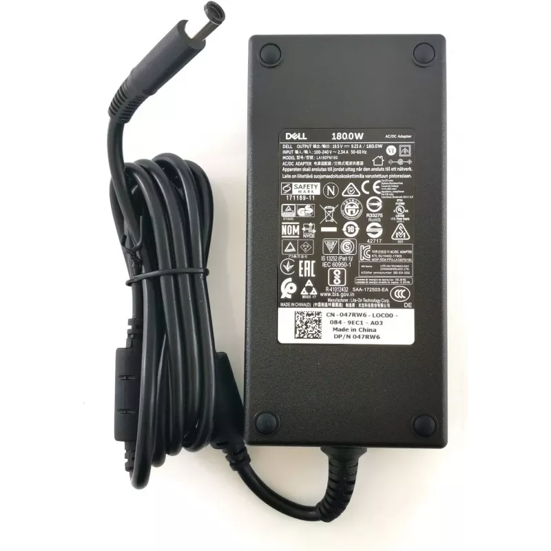 DELL 180W kintamosios srovės maitinimo adapteris / inverteris Vidaus naudojimui Juodas