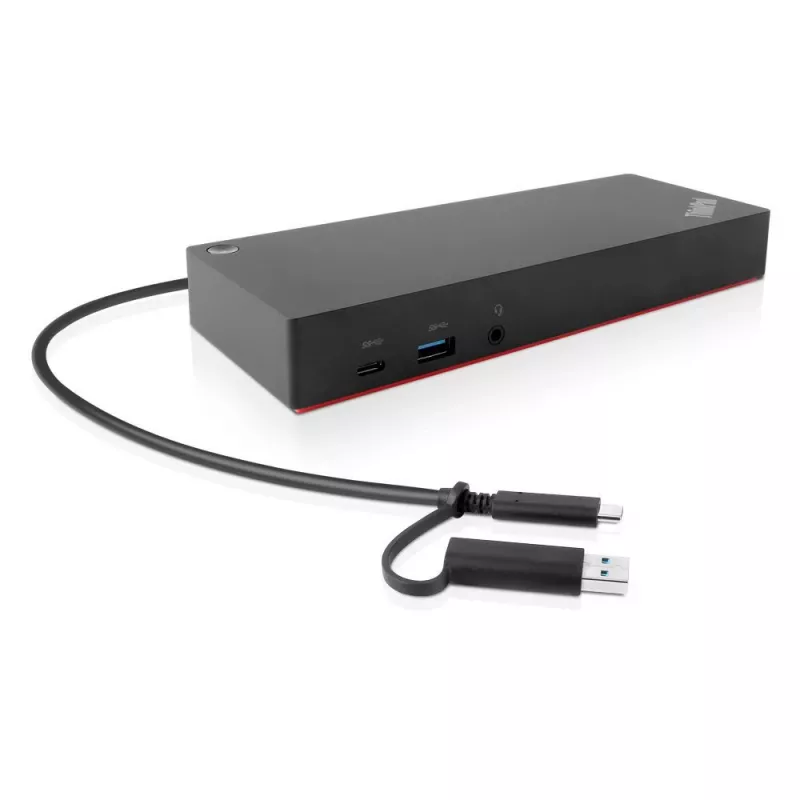 Lenovo 40AF0135UK nešiojamojo kompiuterio dokas / prievado replikatorius Laidinis USB 3.2 Gen 1 (3.1 Gen 1) Type-C Juoda