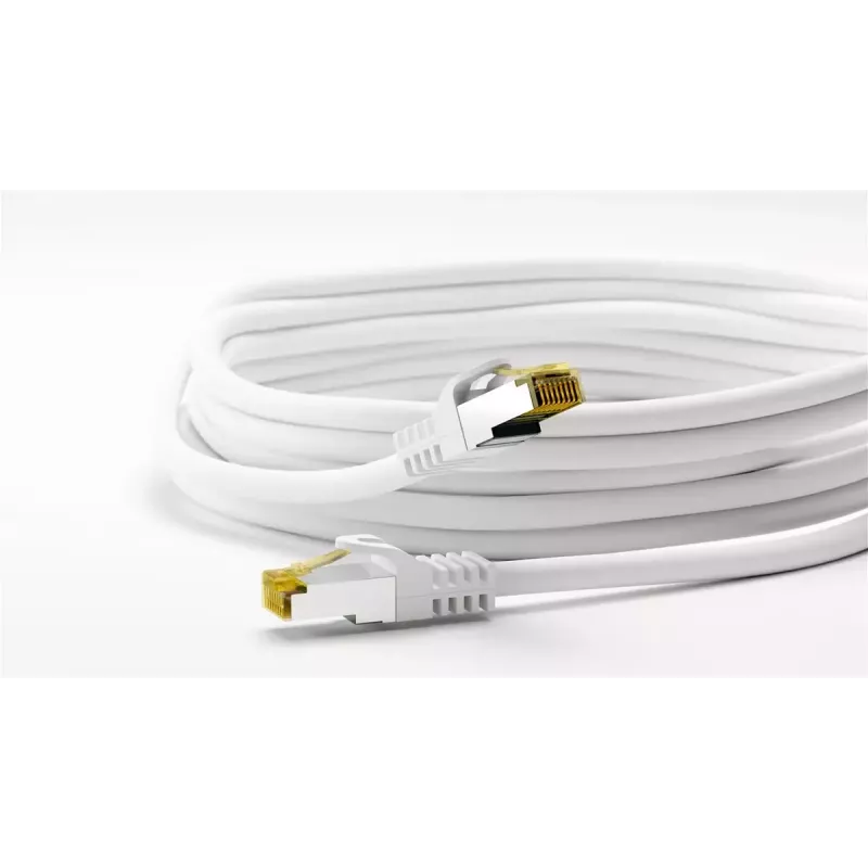 Tinklo kabelis Goobay RJ45 komutacinis kabelis CAT 6A S/FTP 7,5 m baltas
