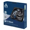 ARCTIC P12 Silent – slėgiui optimizuotas ypač tylus 120 mm ventiliatorius