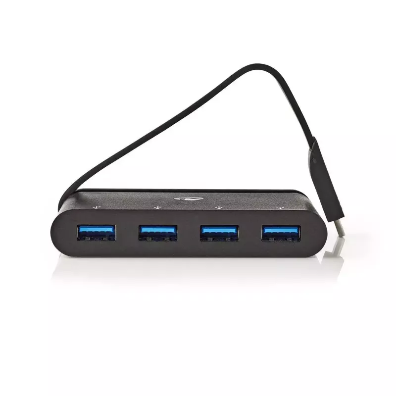 USB šakotuvas Nedis TCARF200BK USB 3.2 Gen 1 Type-C juodas