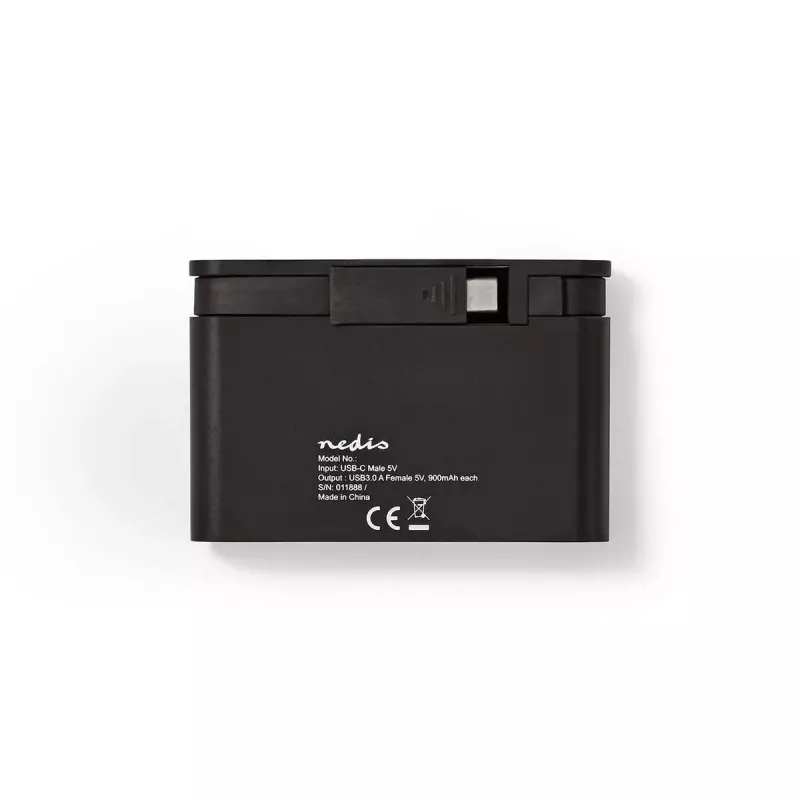 USB šakotuvas Nedis TCARF200BK USB 3.2 Gen 1 Type-C juodas