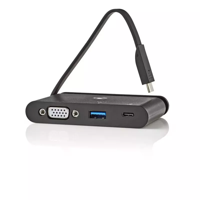 Nedis TCARF220BK nešiojamojo kompiuterio dokas USB 3.2 Gen 1 Type-C juodas