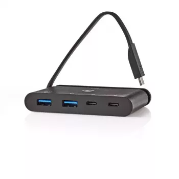 Nedis TCARF250BK USB 3.2 Gen 1 Type-C šakotuvas, juodas