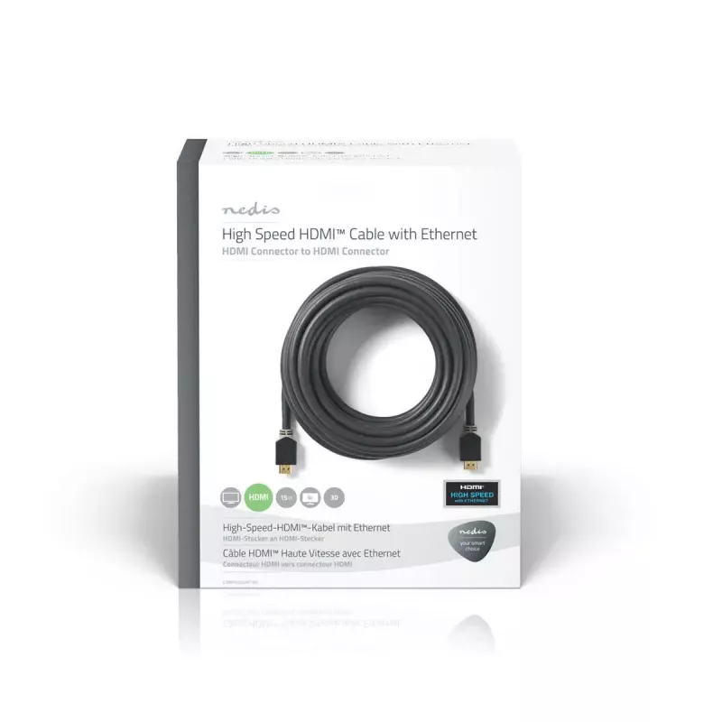 HDMI laidas Nedis CVBW34000AT150 15 m HDMI Type A Male antracito