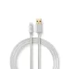 Mobiliojo telefono laidas Nedis CCTB39300AL10 Aliuminis 1 m USB A Lightning