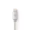 Mobiliojo telefono laidas Nedis CCTB39300AL10 Aliuminis 1 m USB A Lightning
