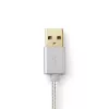 Mobiliojo telefono laidas Nedis CCTB39300AL10 Aliuminis 1 m USB A Lightning