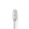 Mobiliojo telefono laidas Nedis CCTB39300AL30 Aliumininis 3 m USB A Lightning