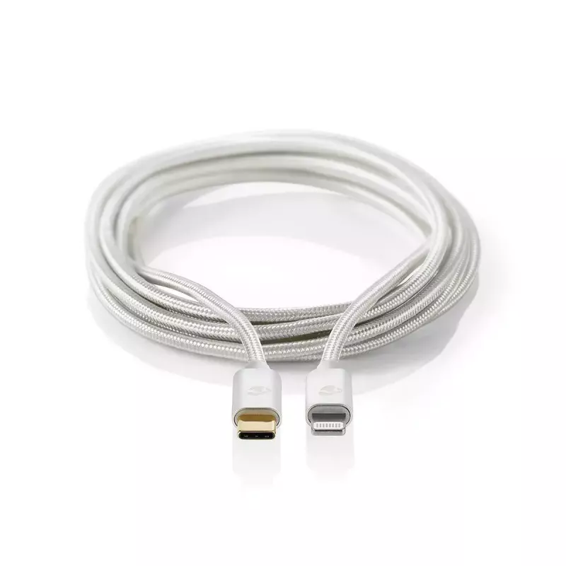 Lightning laidas Nedis CCTB39650AL10 1 m aliuminio USB-C