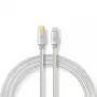 Lightning laidas Nedis CCTB39650AL10 1 m aliuminio USB-C