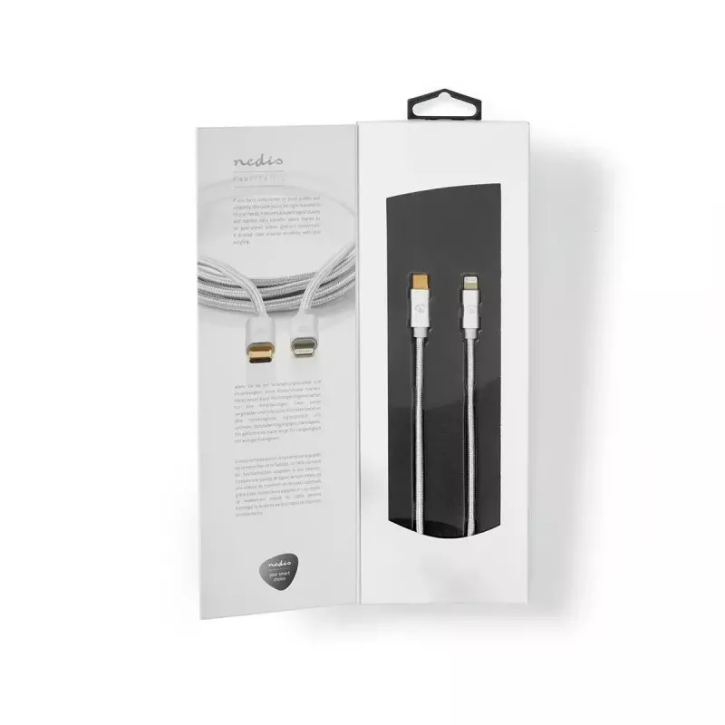 Laidas Lightning Nedis CCTB39650AL20 2m USB C aliuminis