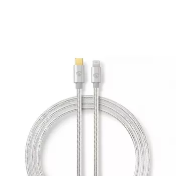 Laidas Lightning Nedis CCTB39650AL20 2m USB C aliuminis
