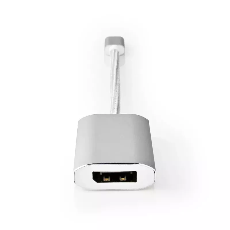 Vaizdo kabelio adapteris Nedis CCTB64480AL02 0,2 m USB tipo C – DisplayPort sidabrinis