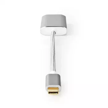 Vaizdo kabelio adapteris Nedis CCTB64480AL02 0,2 m USB tipo C – DisplayPort sidabrinis