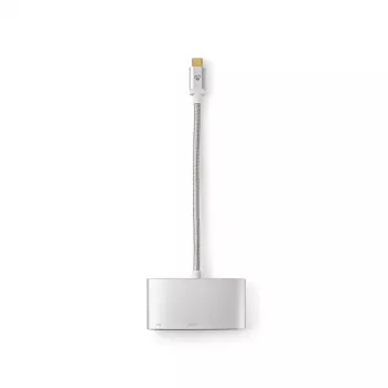 Nešiojamojo kompiuterio dokas Nedis CCTB64765AL02 Sidabrinis 5 Gbit/s