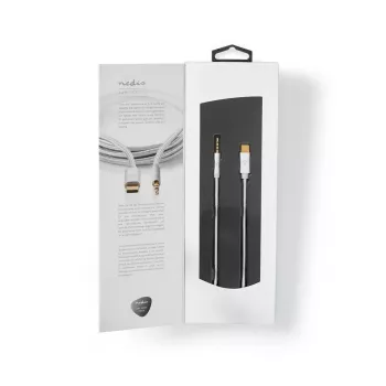 Garso kabelis Nedis CCTB65940AL10 1 m USB-C į 3,5 mm aliuminio