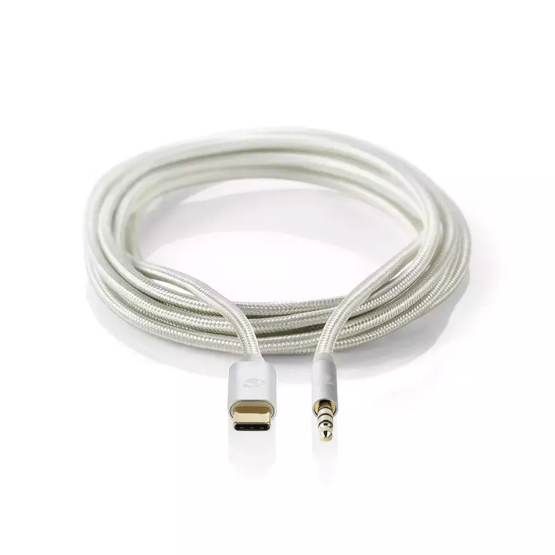 Garso kabelis Nedis CCTB65940AL10 1 m USB-C į 3,5 mm aliuminio