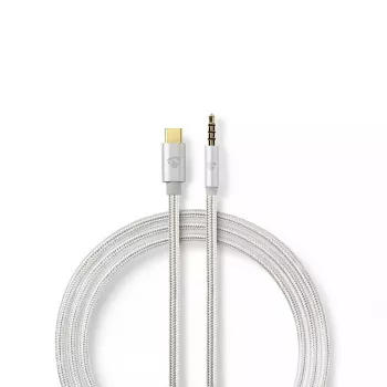Garso kabelis Nedis CCTB65940AL10 1 m USB-C į 3,5 mm aliuminio