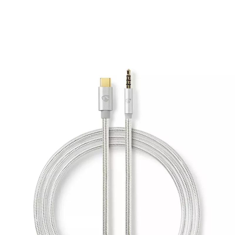 Garso kabelis Nedis CCTB65940AL10 1 m USB-C į 3,5 mm aliuminio