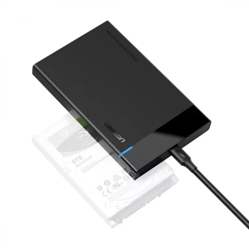 Ugreen 50743 saugojimo diskų dėklas HDD dėklas Juoda 2,5 colio