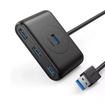 Ugreen 20290 sąsajos šakotuvas USB 3.2 Gen 1 (3.1 Gen 1) Type-A 5000 Mbit/s juoda