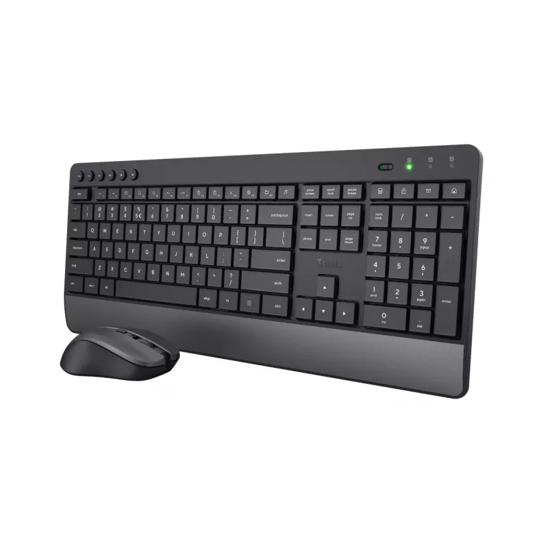 Trust Trezo klaviatūra su pele Rinkinys universali RF belaidė QWERTZ vokiška juoda