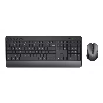 Trust Trezo klaviatūra su pele Rinkinys universali RF belaidė QWERTZ vokiška juoda