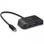 USB-C šakotuvas Speedlink SNAPPY EVO — USB 3.2 Gen 1 Type-C priegloba, 4 prievadai (Type-A + Type-C), 5 Gbps, juoda
